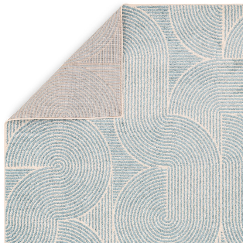 Briscoe Blue Geometric Area Rug, Rectangle 160 x 230cm