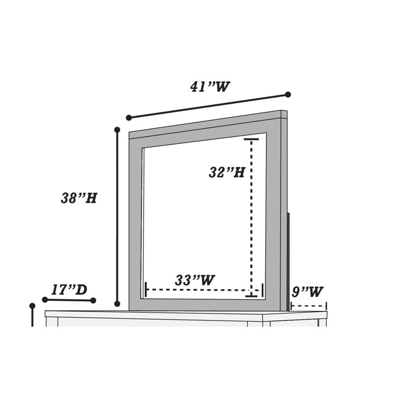 Miroir pour commode Braylea