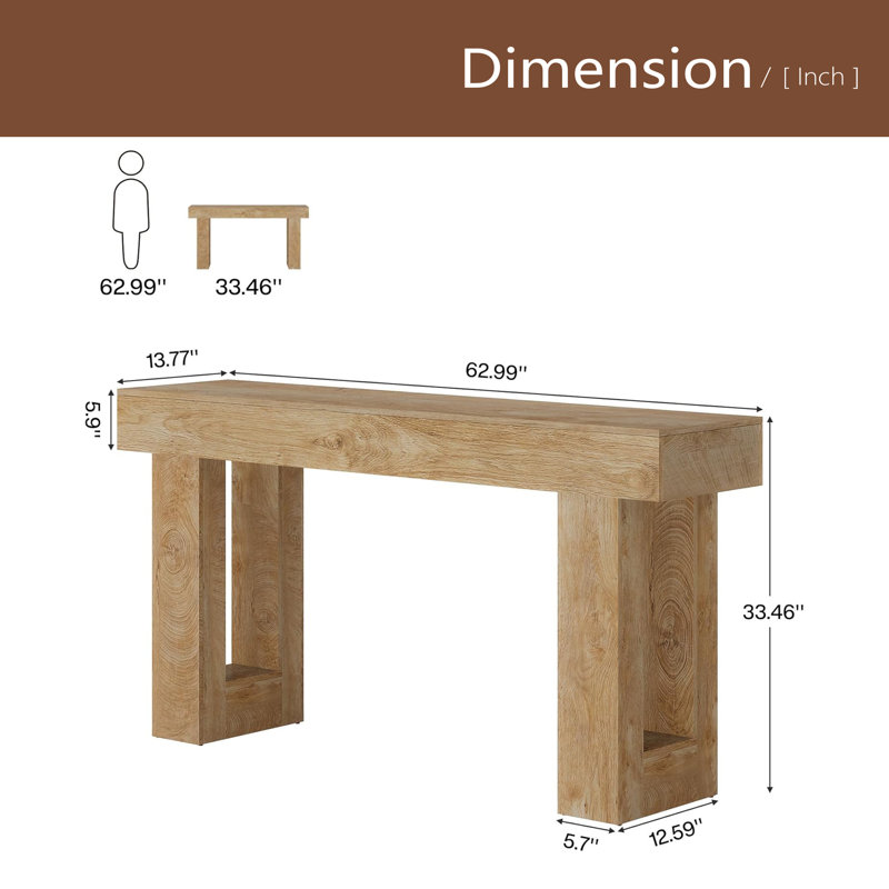 Elegant Console Table, Natural