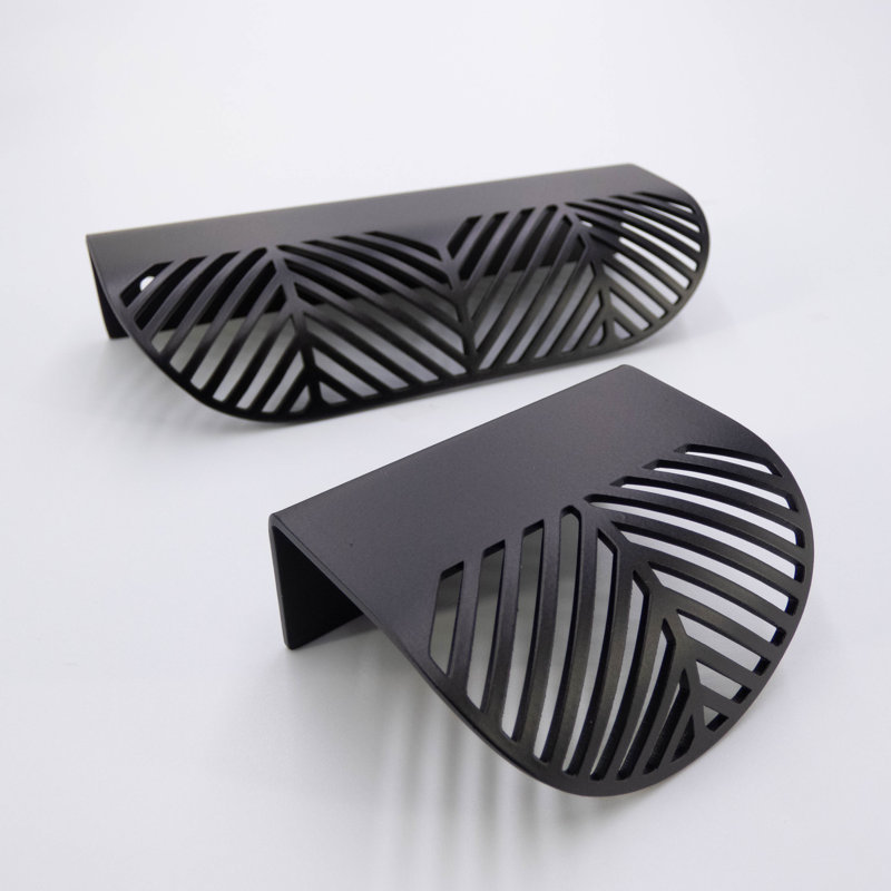 Leaf-Cut Invisible Pull, Noir mat
