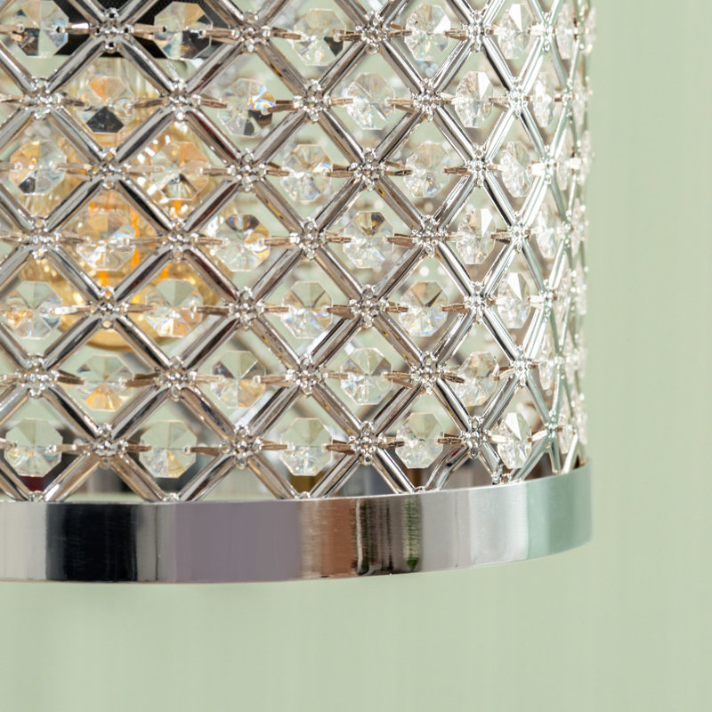 16.5cm H Metal Drum Lamp Shade ( Clip On ), Silver