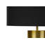 Lighting, H 25 po, lampe de table, béton noir, abat-jour noir, contemporain