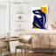 Silhouette de femme abstraite sur toile-1213550792