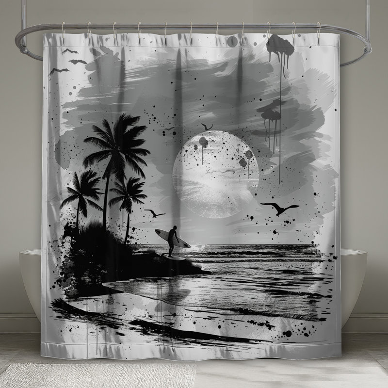 Rideau de douche Surf - Nature, L 70 po x H 84 po
