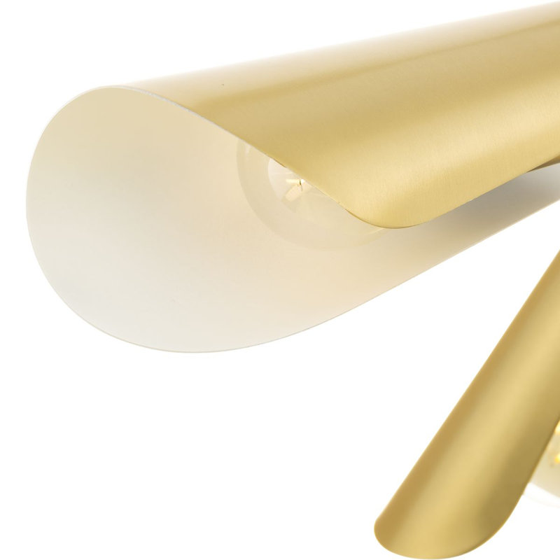 Dannelle Semi Flush Mount, Brushed Gold