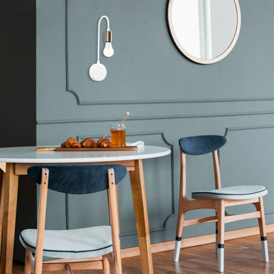 Lampe murale moderne, corps en métal blanc, 15,7 x 5,5 x 14,9 pouces | Douille E27, 40 W maximum, indice de protection IP20 | Conception élégante et originale pour la décoration d'hôtel et de maison | Parfait pour les espaces de vie glamour et l'éclairage d'appoint