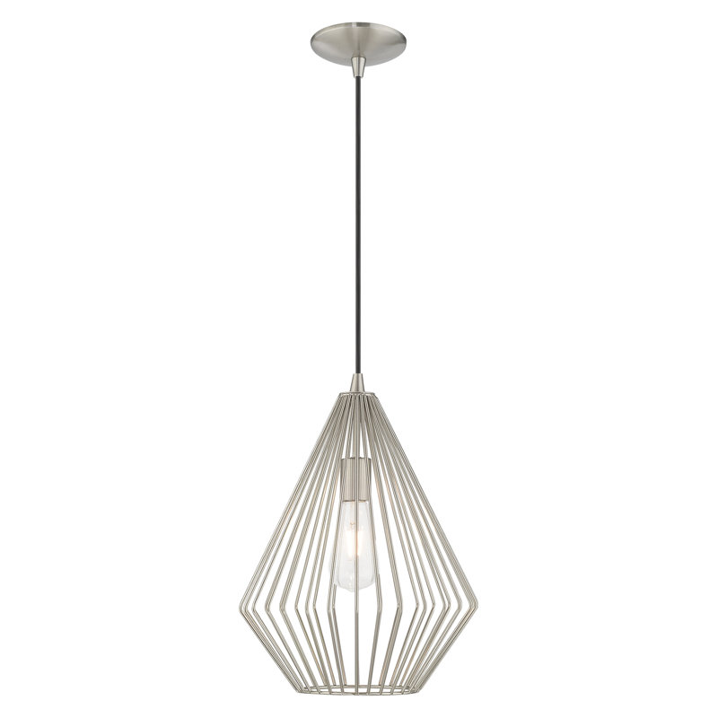 Garfield 1 - Light Unique/Statement Pendant, Brushed Nickel
