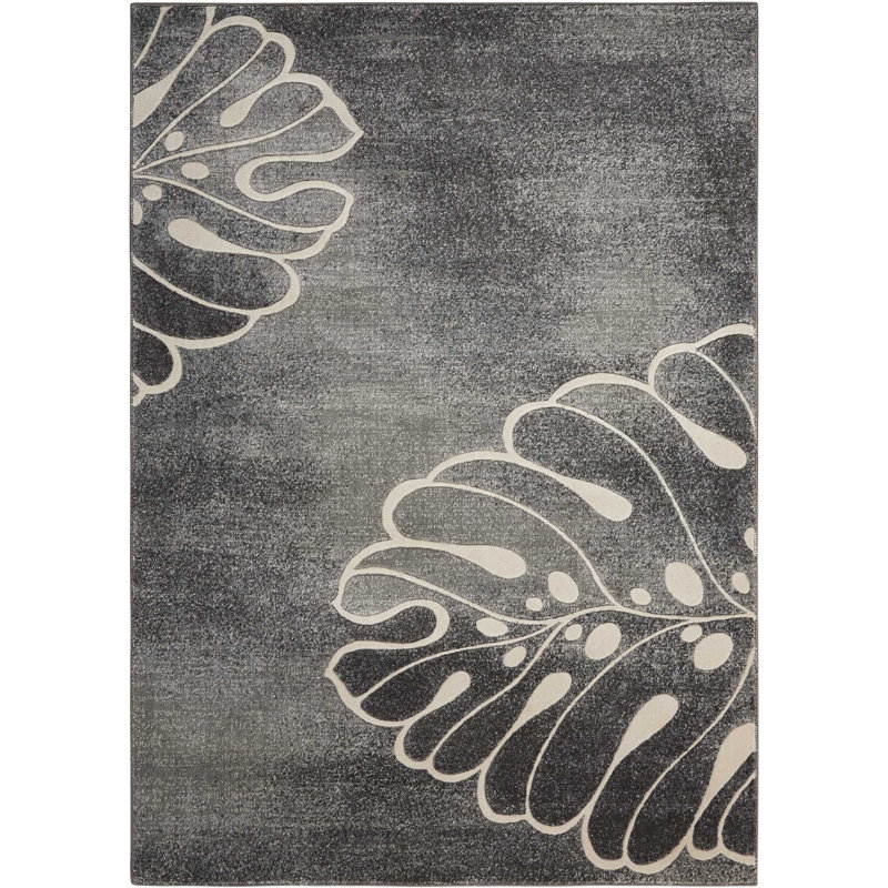 Tapis gris Ashli, Rectangle 9 pi 3 po x 12 pi 9 po