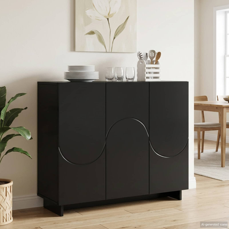 85.5cm Sideboard, Black