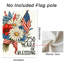 Drapeau de jardin patriotique à double face de style floral pour la fête de l’indépendence, 12 po x 18 po
