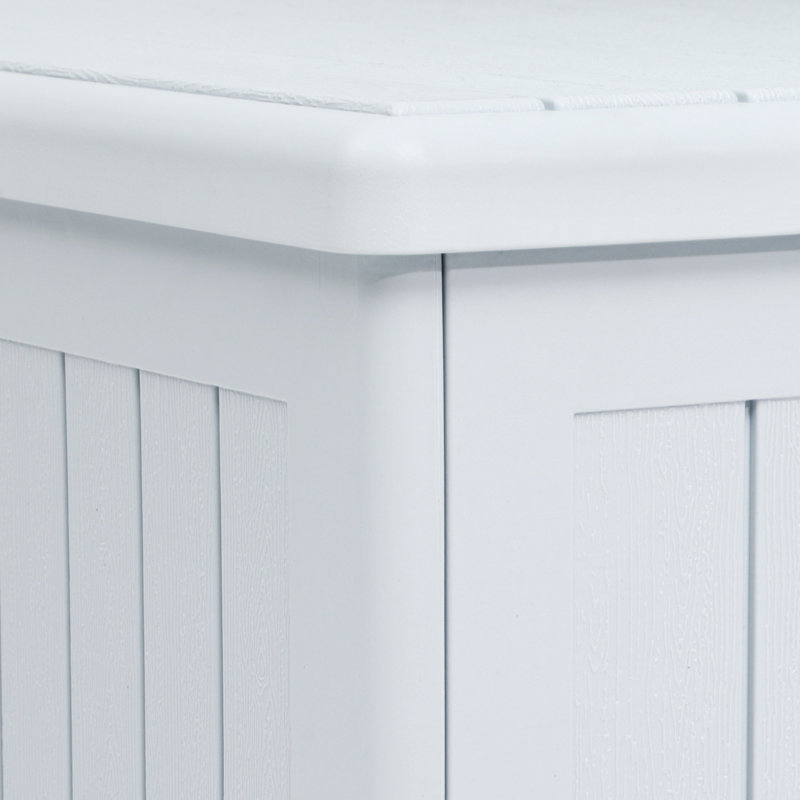 Edrosie Inc 54.3'' W 150 Gallons Water Resistant Resin Lockable Deck Box, White