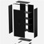 Armoire de rangement en métal 72 po H, armoire verrouillable en acier à outils noir avec portes et 4 tablettes, grands classeurs pour systèmes de rangement de garage, classeur verrouillable pour bureau personnel, salle de classe / garde-manger