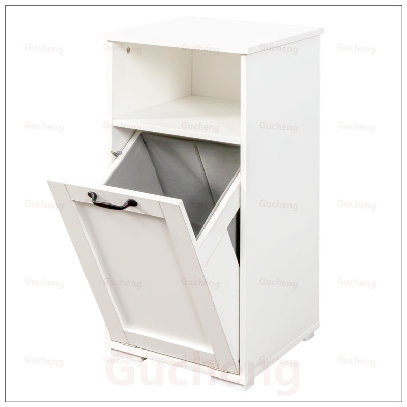 Laundry Cabinet with 1 Removable Liner Bag for Easy Sorting and Space-Saving Storage