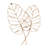 Aria Contemporary Boho Leaf Metal Wall Art