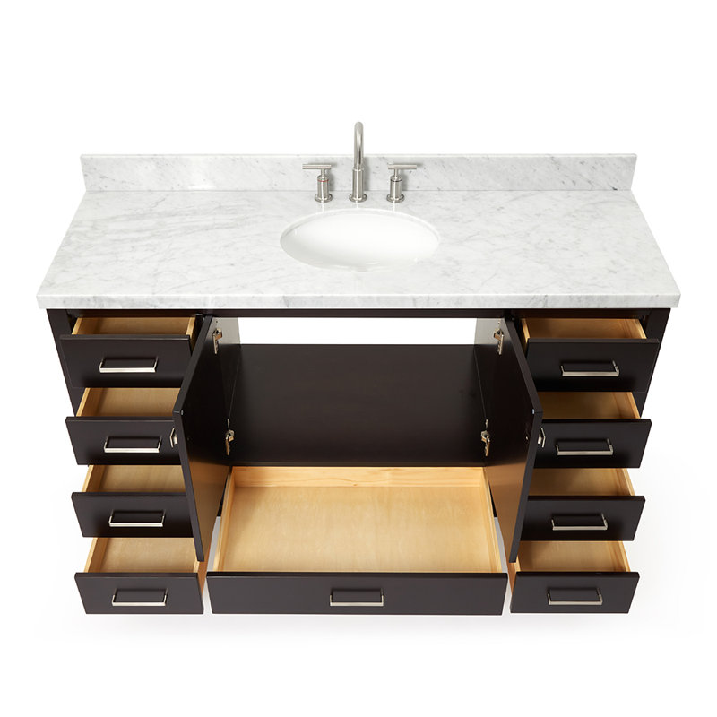 Ensemble de meuble-lavabo simple 61 po Cambridge, Espresso