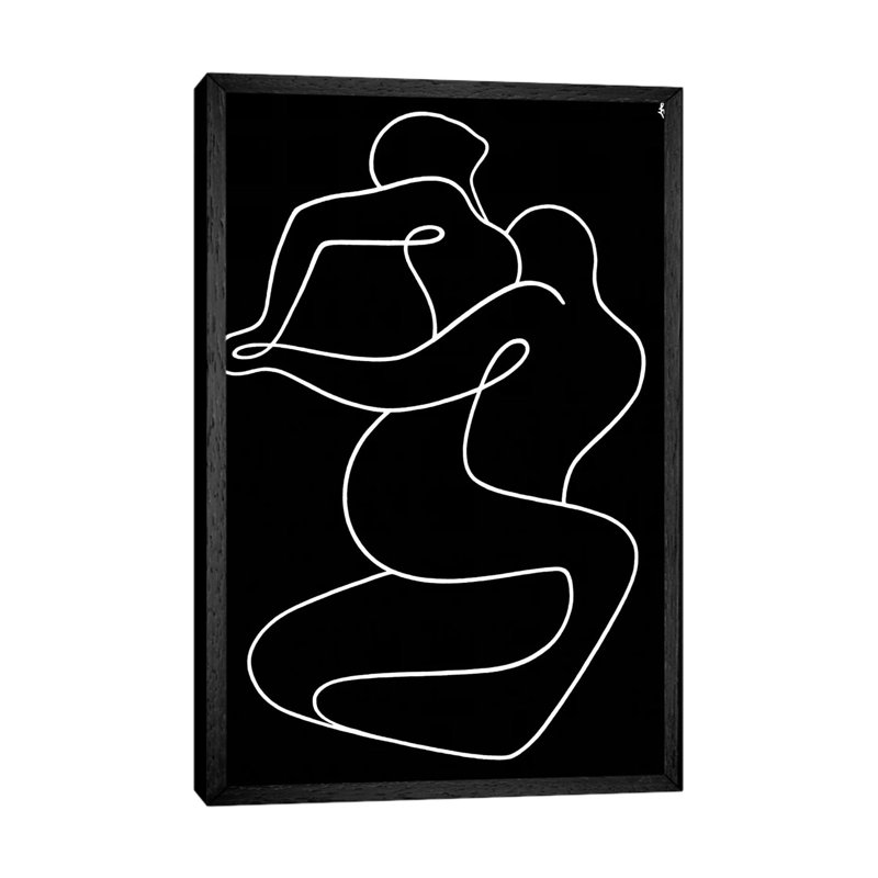 Tango by Lia Chechelashvili - Painting on Canvas, Black Framed, 101.6 cm H x 66.04 cm W