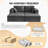 Oversized Modular Sofa Bed, Boneless U-Shaped Sectional with Movable Ottomans, No Assembly Convertible Sleeper Couch-183443033-193117136
