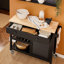 Mauch Solid Wood Top Kitchen Cart