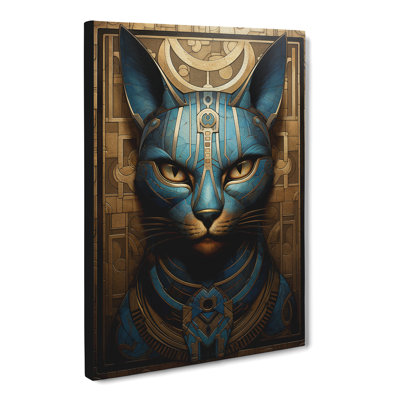 Egyptian Cat Deco No.2 - Print on Canvas