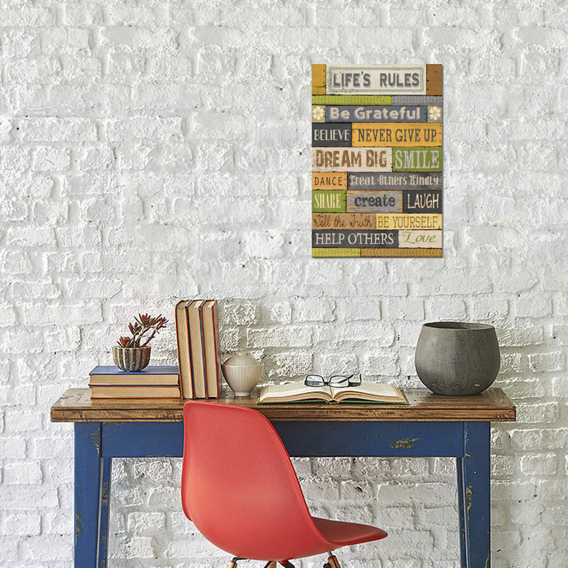 Life's Rules by Conrad Knutsen - Print on Canvas, 101.6 cm H x 66.04 cm W x 1.91 cm D, Wrapped Canvas
