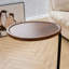 Table de bout moderne en forme de C avec plateau ovale et base en métal-128988001