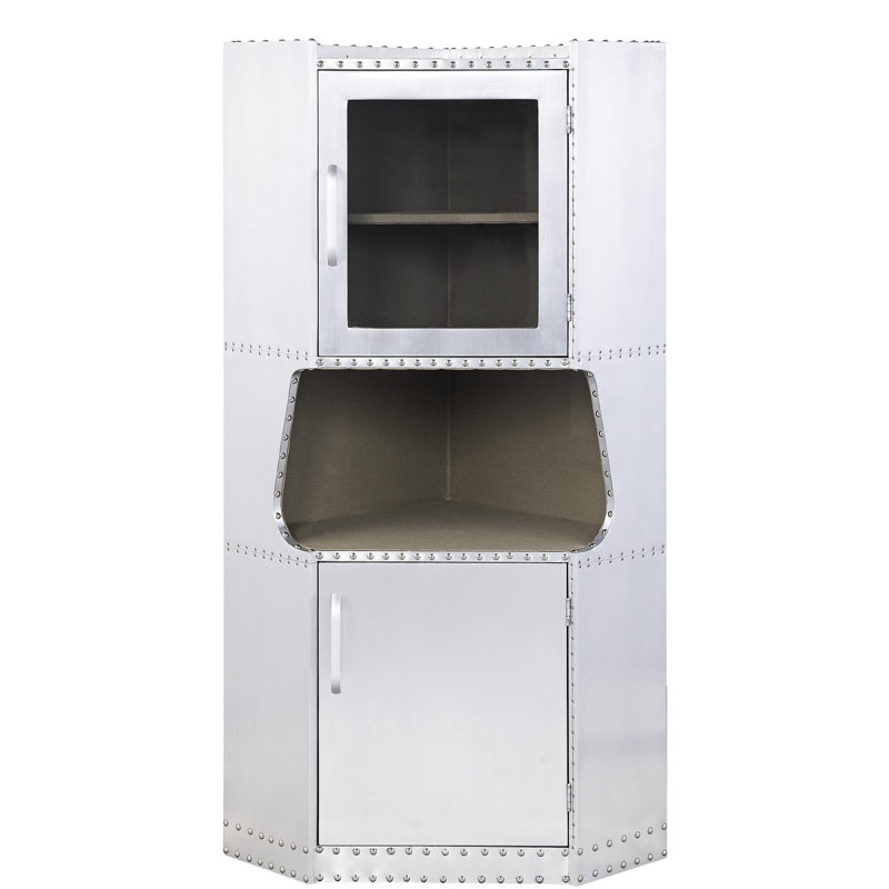 Armoire en aluminium avec 1 tablette, pour 2 tablettes pratiques