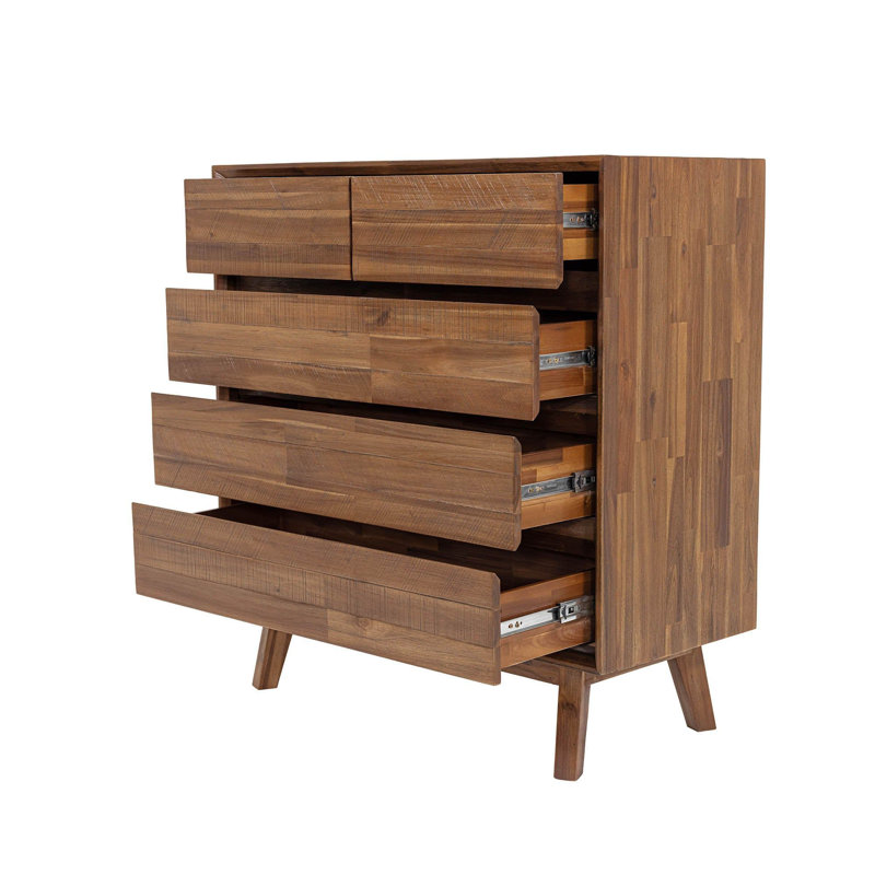 Seatonville 5-Drawer Acacia Chest