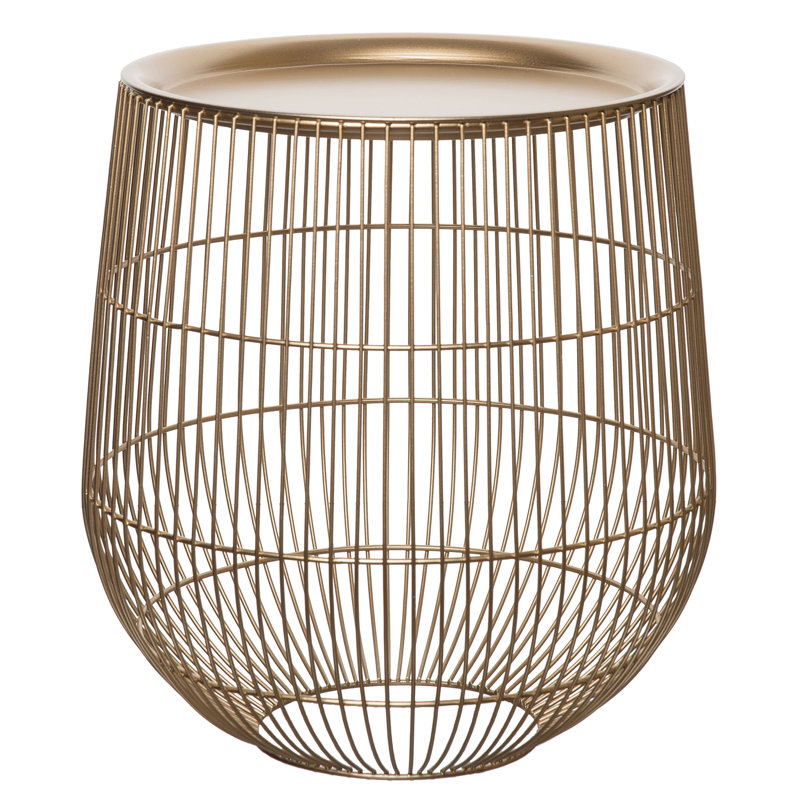 Table d'appoint en métal 16,5 po Brown