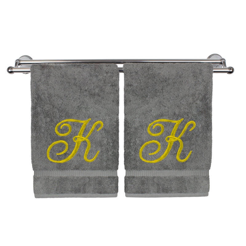 Super Plush Washcloth, Gray/Gold, K