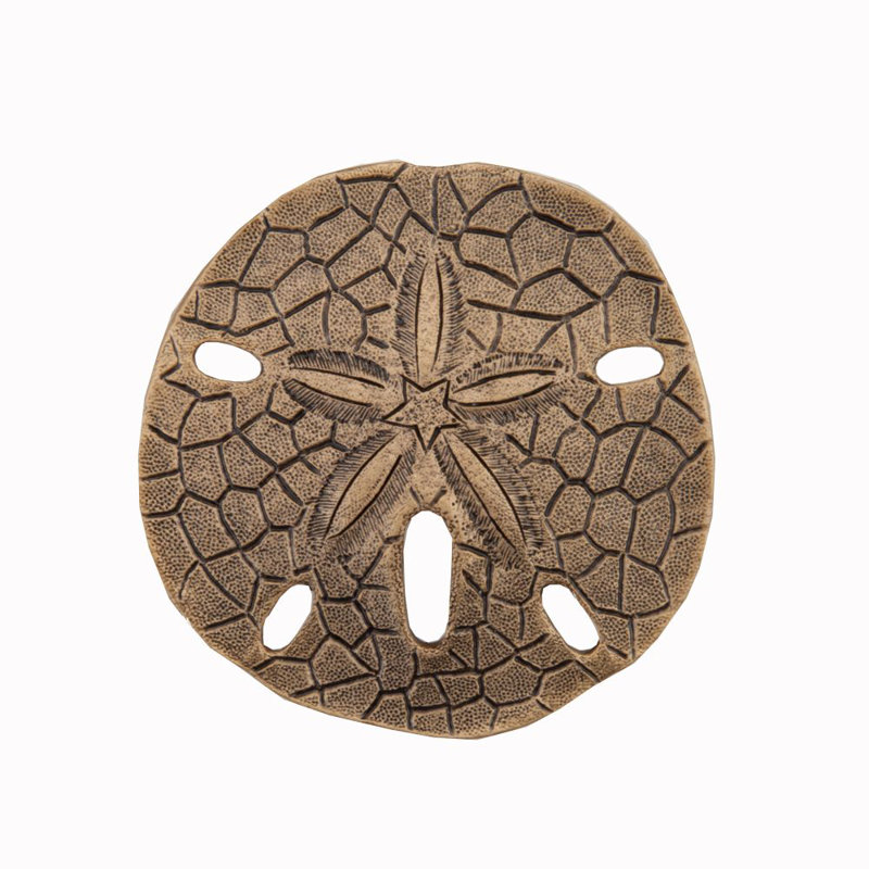 Sand Dollar Cabinet Knob, Museum Gold