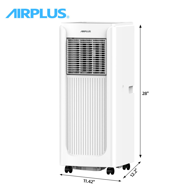 Le climatiseur portatif 8 000 BTU AIRPLUS refroidit 550 pieds carrés Pi. avec déshumidificateur, télécommande, mode veille, refroidissement silencieux pour la chambre à coucher