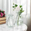 Clear Diamond-faceted Glass Vase For Flowers 4.5" W 7" H-2044939061