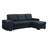 Kristen Upholstered 76 " Linen L-Shaped Sofa Bed