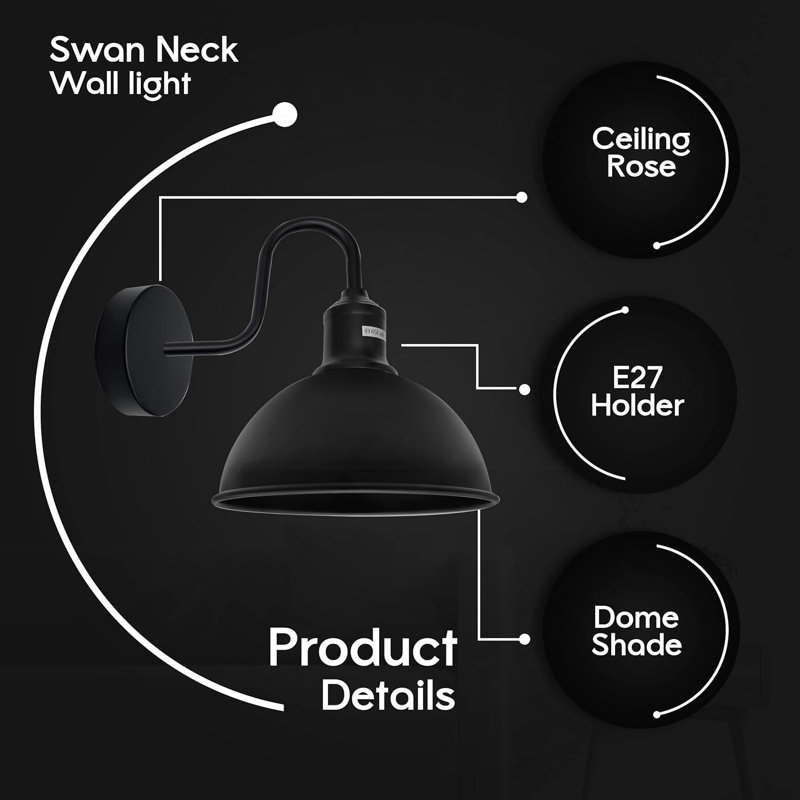 Foshee Armed Sconce, Black
