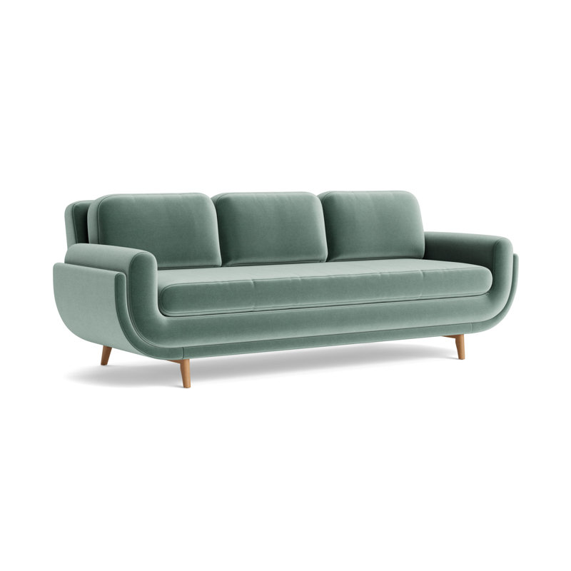 Regatta 100 Sofa, Vintage Chenille-BronzeTextured Slub Weave-Linen, Black