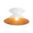 Transitional 1-Light Conical Metal Hourglass Flush Mount