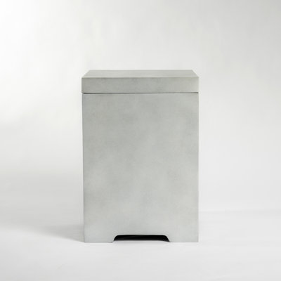 Table de réservoir d'extérieur pour foyers au gaz, couvercle de réservoir de propane, béton gris clair, poignées latérales