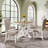 Functional Furniture Retro Style Dining Table Set With Extendable Table And 4 Upholstered Chairs For Dining Room And Living Room-1083582211-1083582268