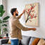 Moonlit Cherry Blossom Japandi - Wrapped Canvas-980355162-980355163