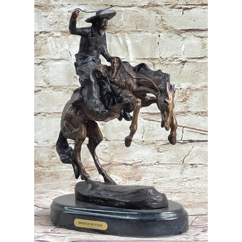 Statue Tascherau Bronco Buster