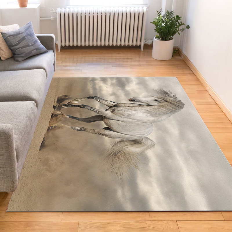 Ultra-Soft Pile Printed Rug with Exquisite Floral Design in Warm Tones Perfect for Adding a Touch of Elegance to Your Living Room or Bedroom Decor