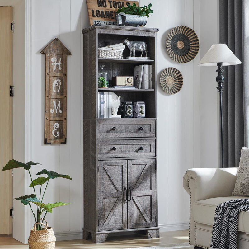 Armoire de rangement 72 po, Gris délavé