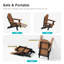 Chaise pliante Adirondack avec repose-pieds rétractable et porte-gobelet, réglable à 3 positions pour le patio, assise extérieure toutes saisons-830062983