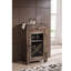 Nature Solid Wood Floor Wine Bottle & Glass Rack in Grey