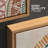 Brown Bohemian Abstract Geometric Rustic Neutral Boho Artwork Wall Art Framed 3 Pieces Canvas Print-98696147-98696148