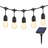 27ft 12-Bulb Solar Powered Outdoor Standard S14 LED String light Shatterproof