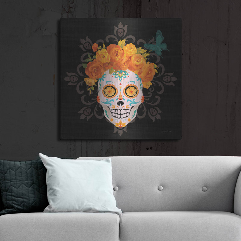 Art mural en métal Trinx «Dia De Los Muertos 2» par Danhui Nai, H 36 po x l 36 po