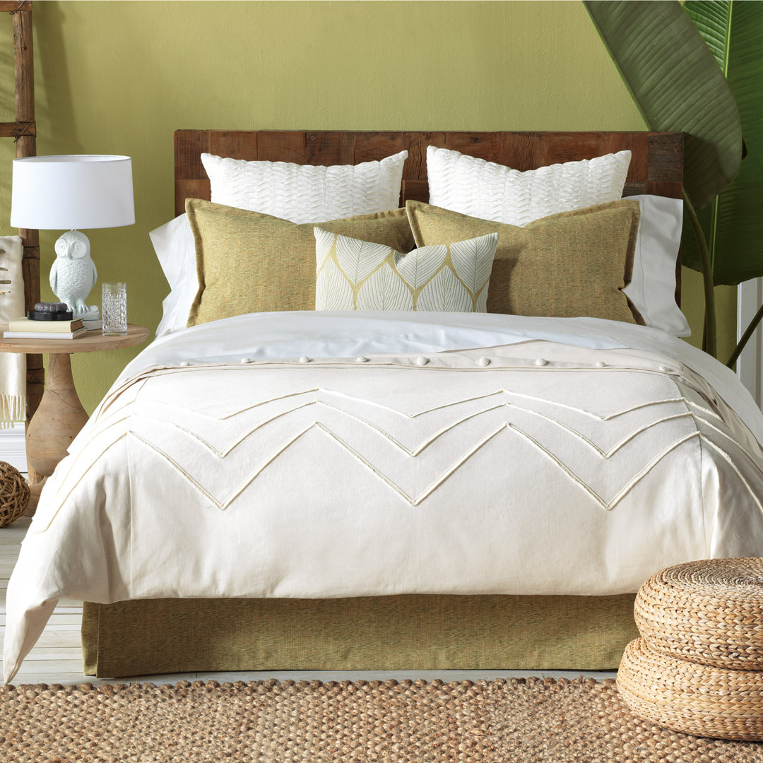 Sandler Modern & Contemporary Cotton Blend Chevron / Zig Zag Duvet Cover Set Eastern Accents