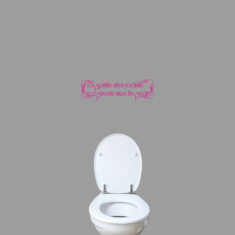 Text & Numbers Non-Wall Damaging Wall Decal, Hot Pink