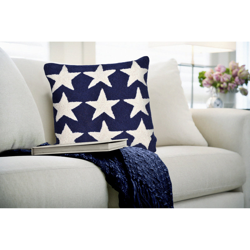 Frontporch Outdoor Square Pillow Cover & Insert, Blue
